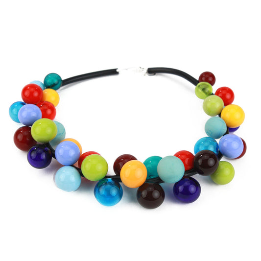 Bolla full cluster necklace- multi-color