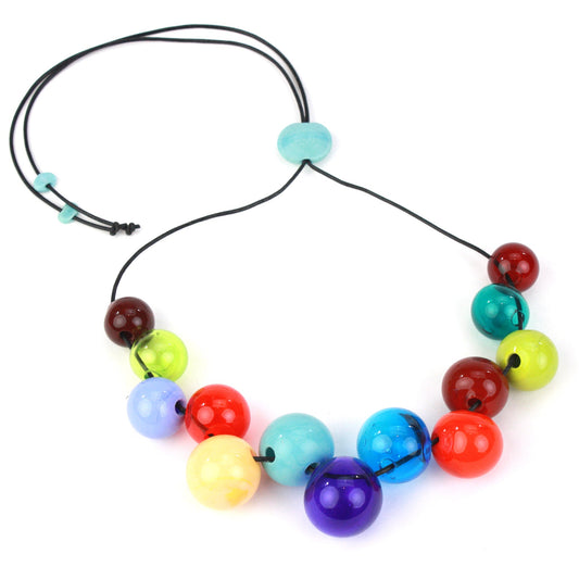 Bolla offset necklace -multi color