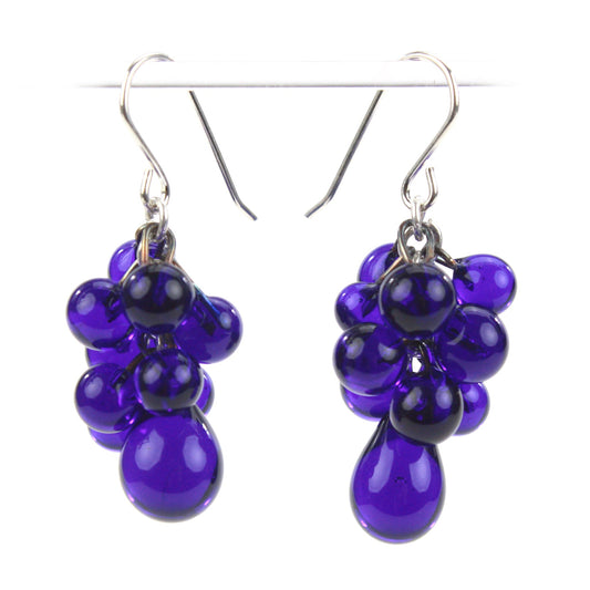 Chroma earrings in cobalt