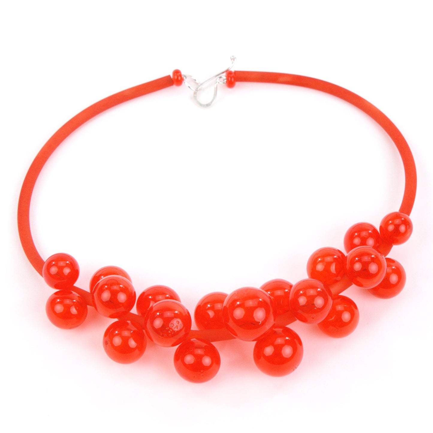 Chroma bolla necklace in orange red