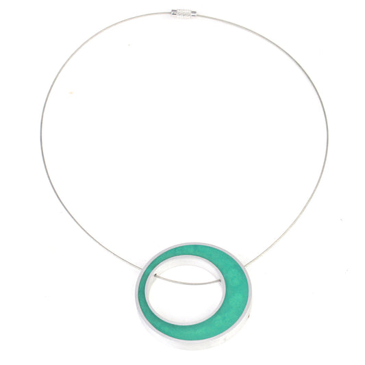 Solo spotlight necklace -seafoam