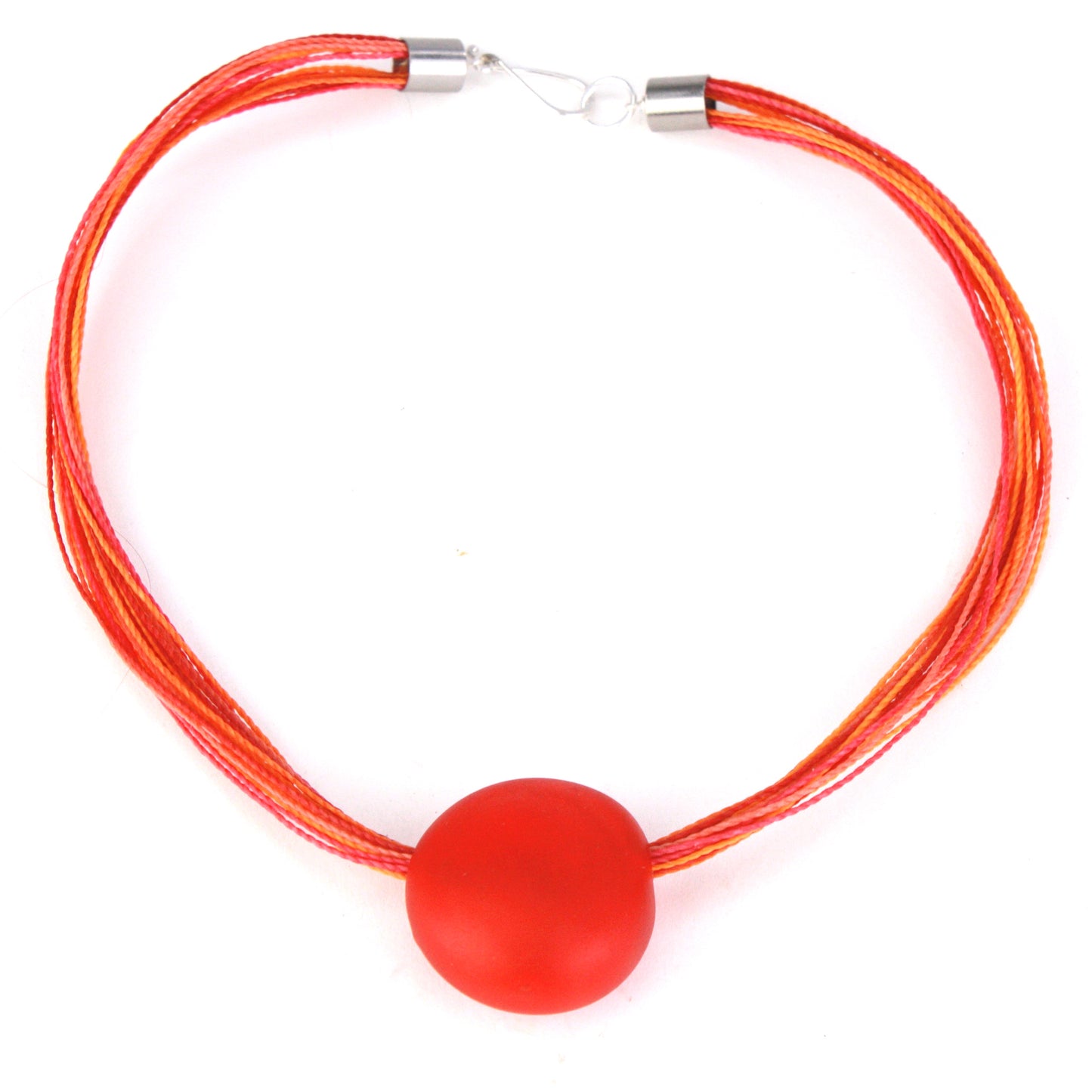 Aura necklace -frosted orange