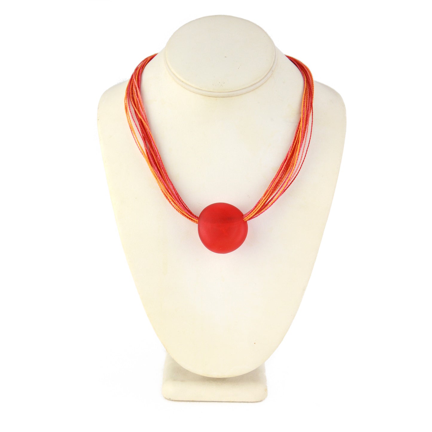 Aura necklace -frosted orange