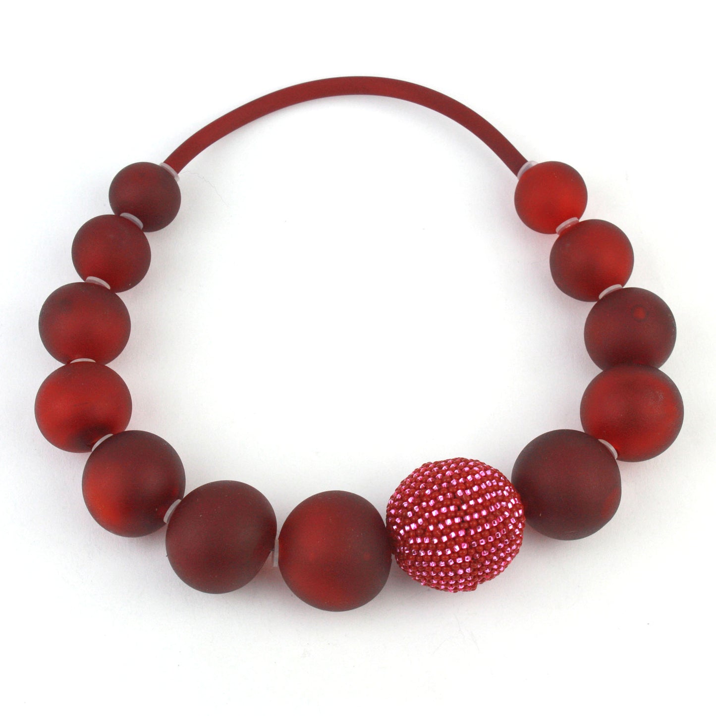 Illumina necklace in red