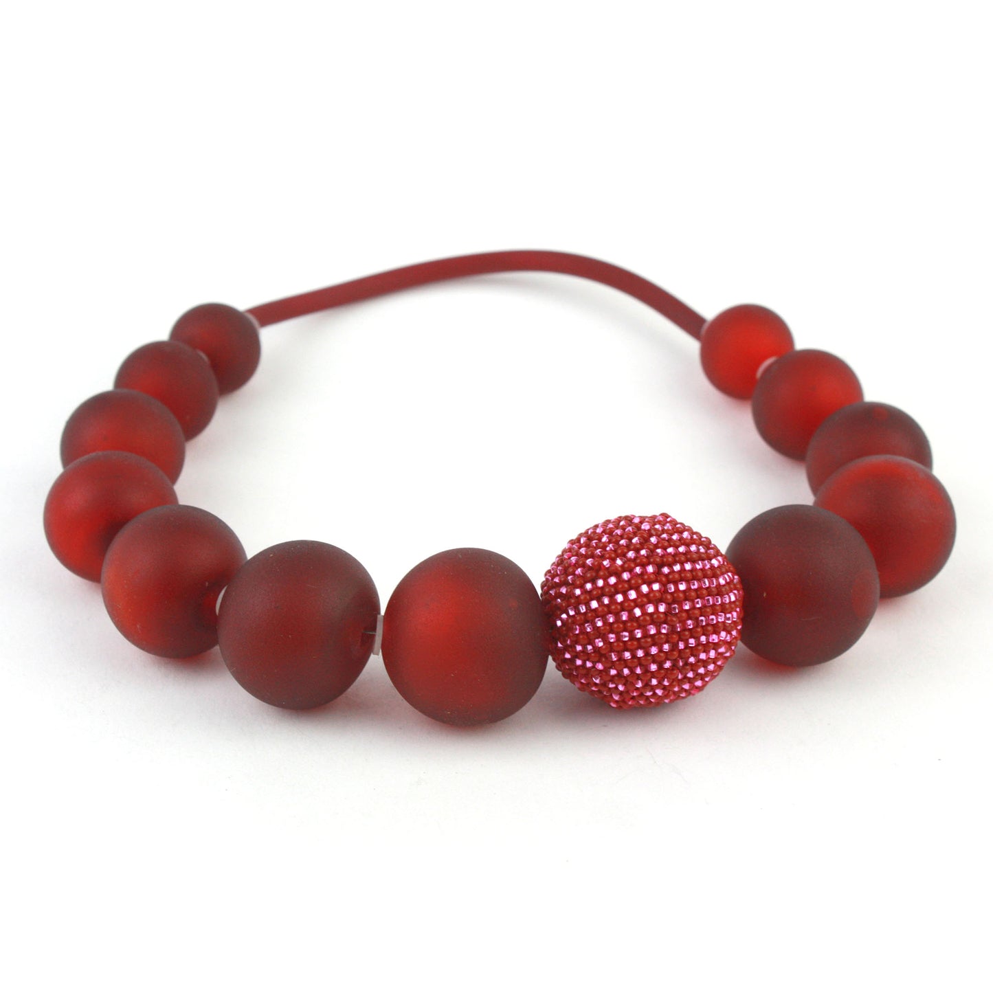 Illumina necklace in red