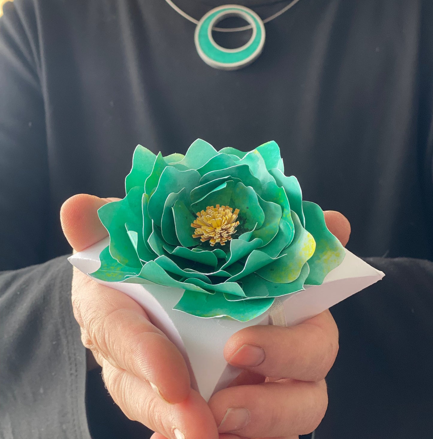 Bloom & Glow earrings in teal