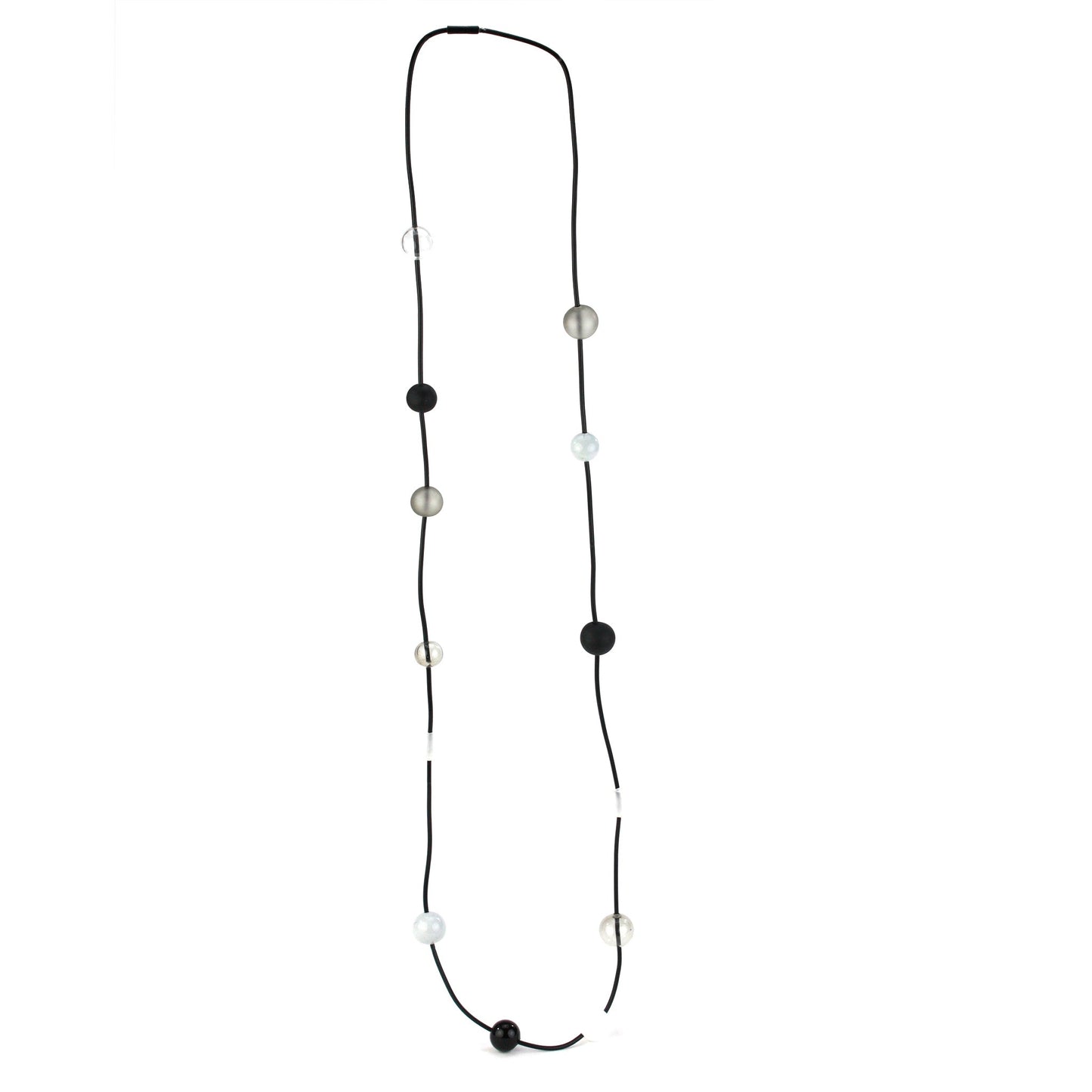 Orbit necklace in black, white and grey