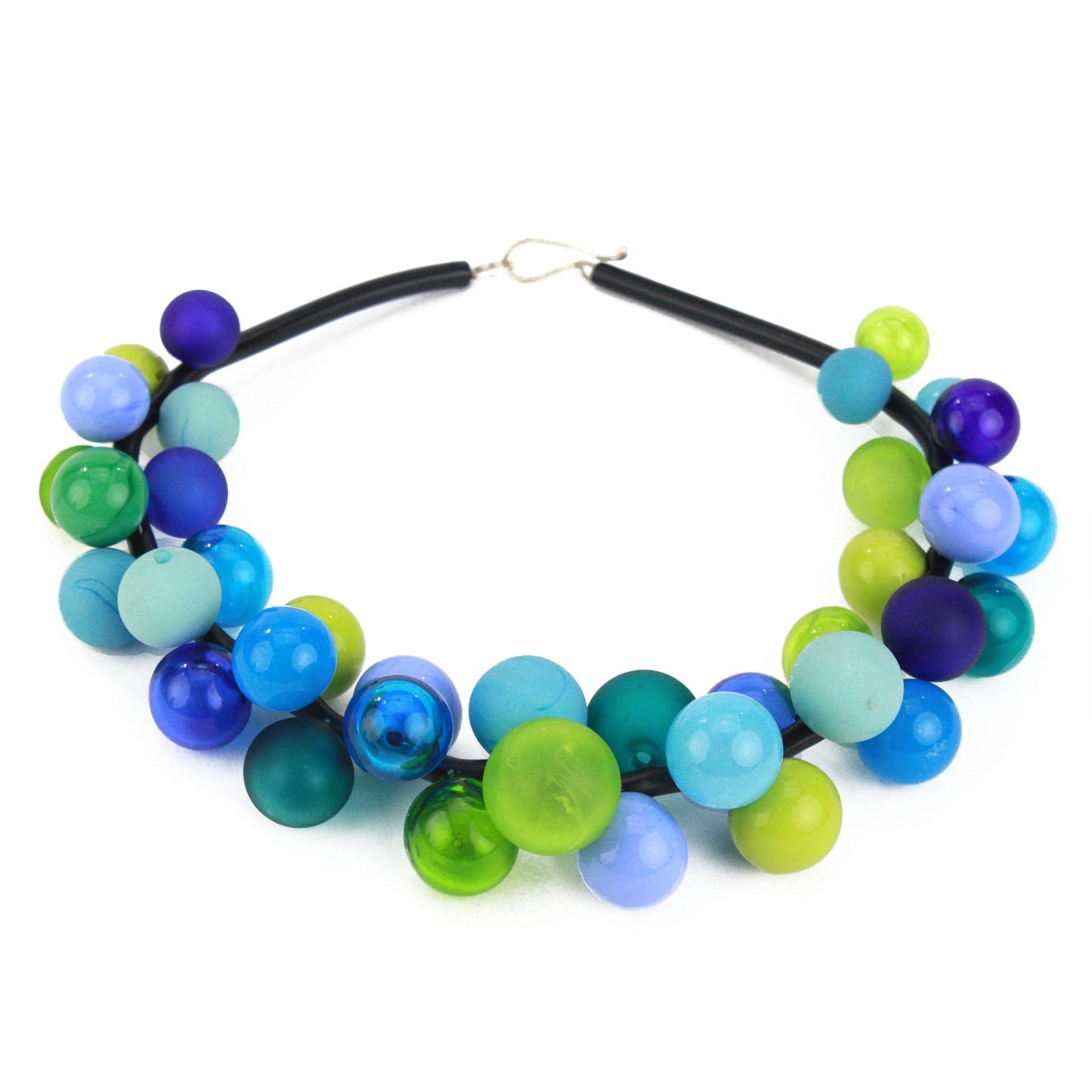 Bolla full cluster necklace - blues and greens