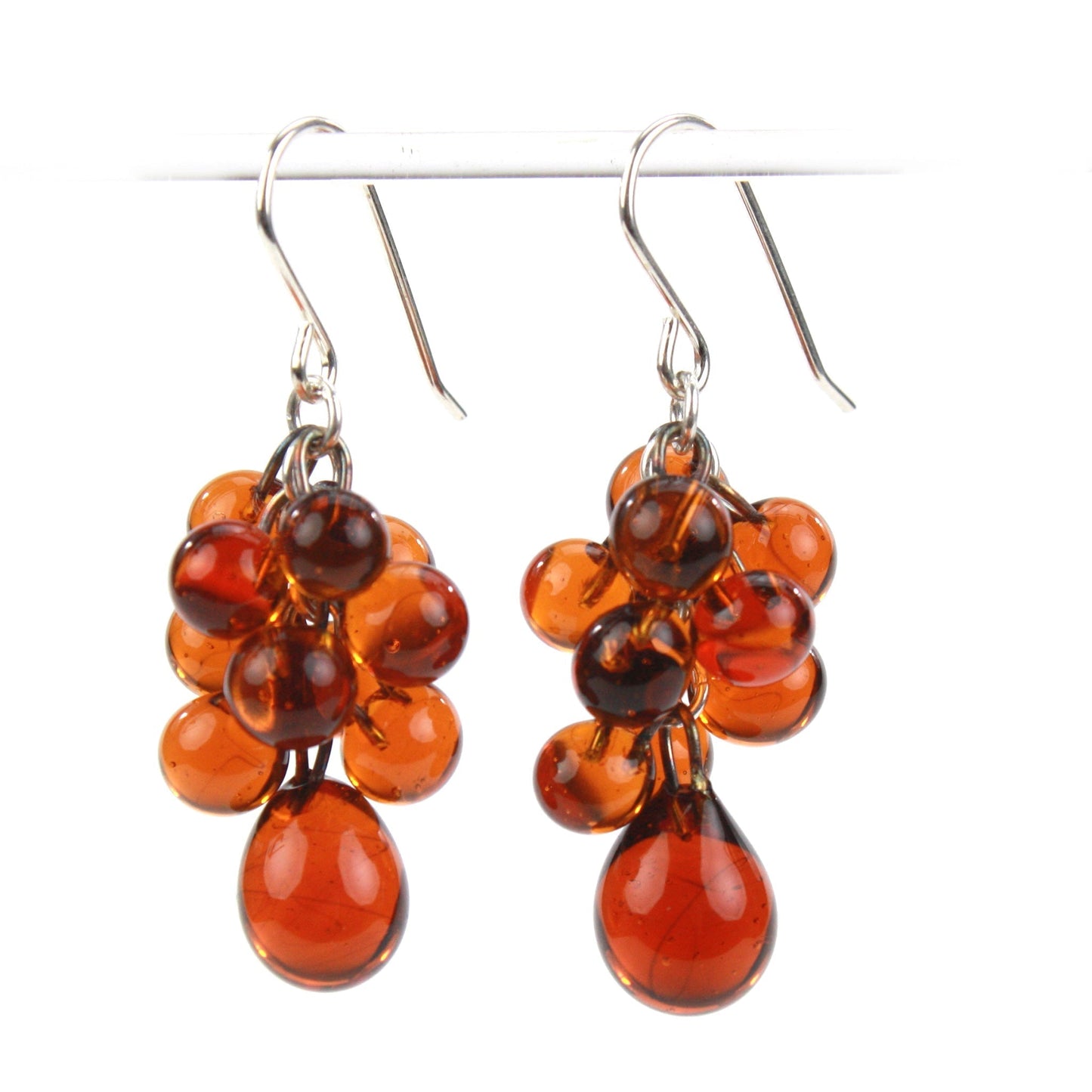 Chroma earrings in amber