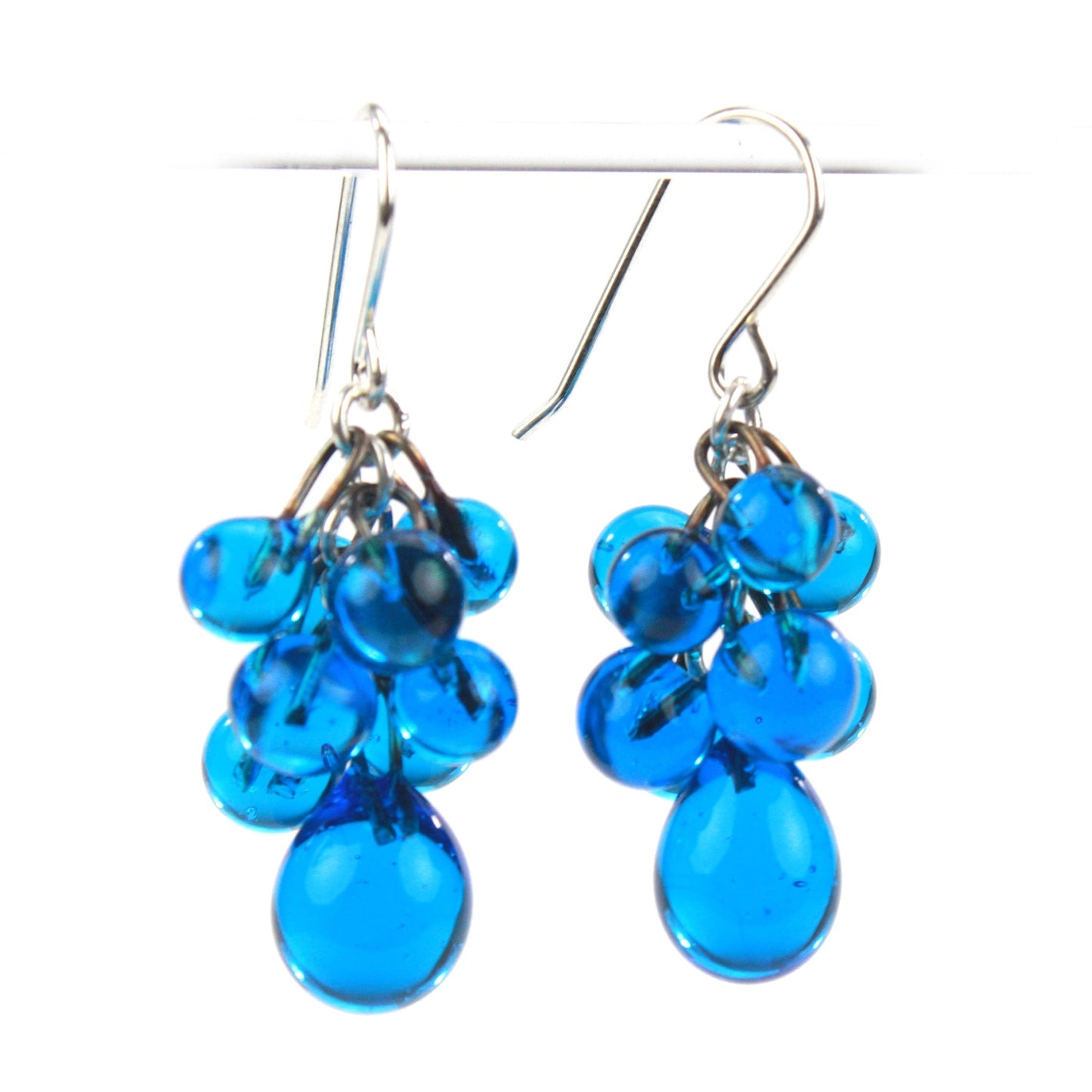 Chroma earrings in aqua