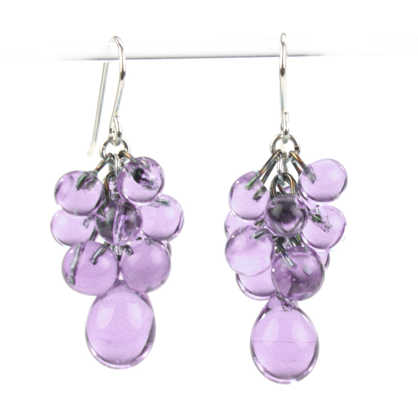 Chroma earrings in purple/blue - color changing