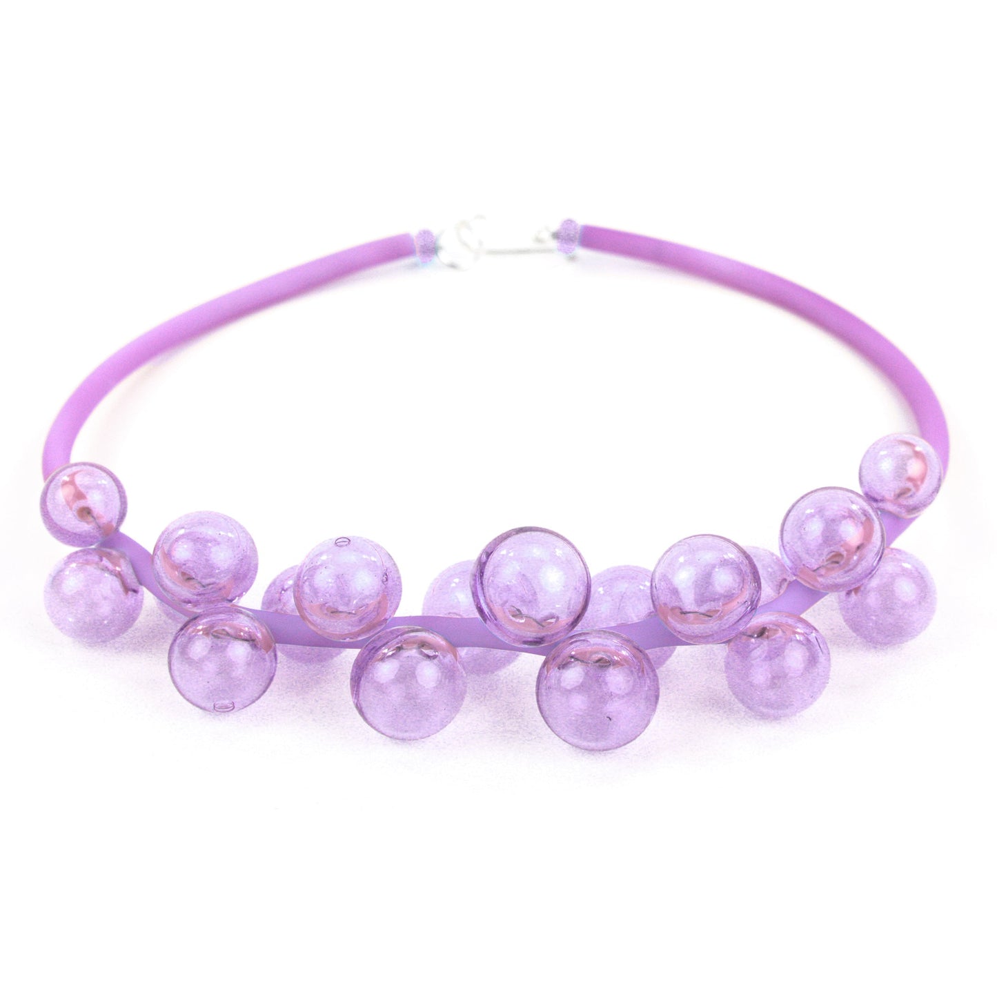 Chroma bolla necklace in purple/blue-color changing