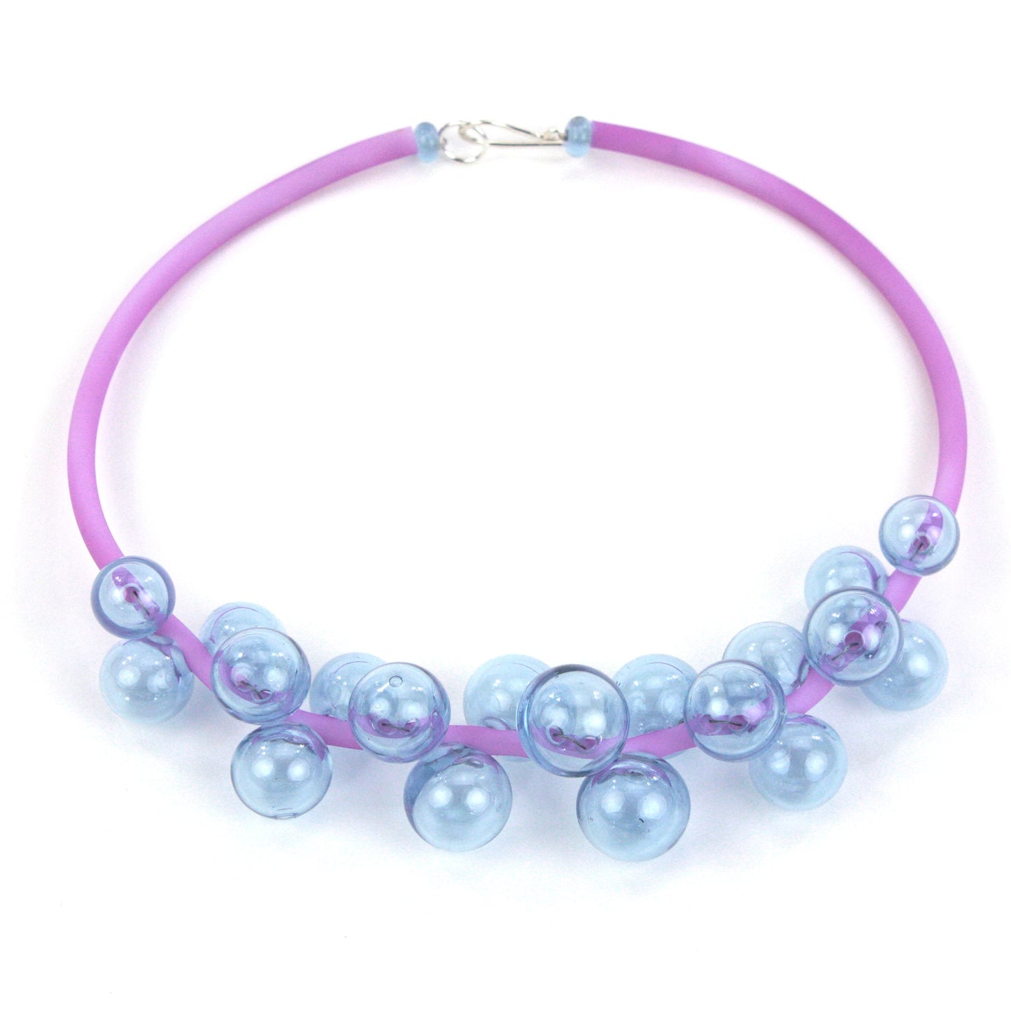 Chroma bolla necklace in purple/blue-color changing