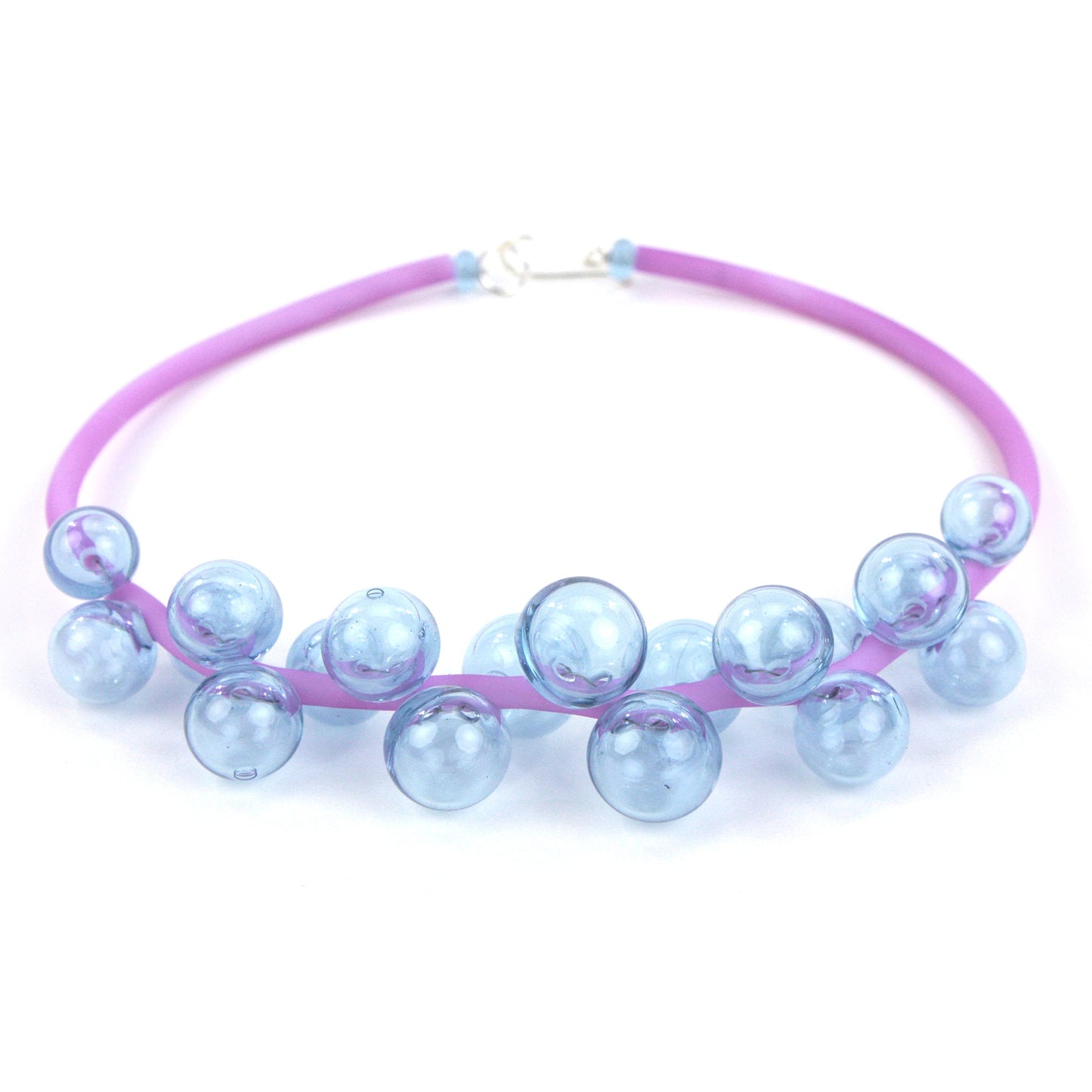 Chroma bolla necklace in purple/blue-color changing