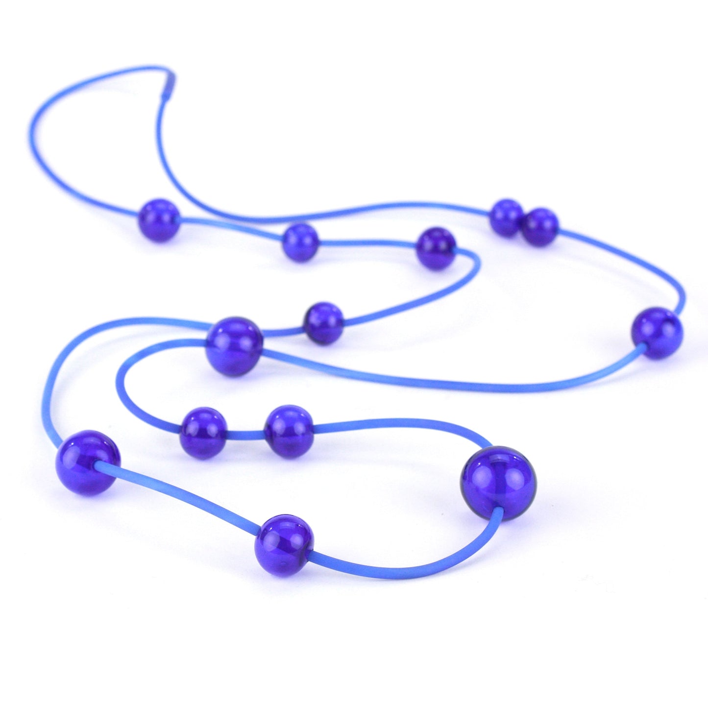 Orbit necklace -cobalt