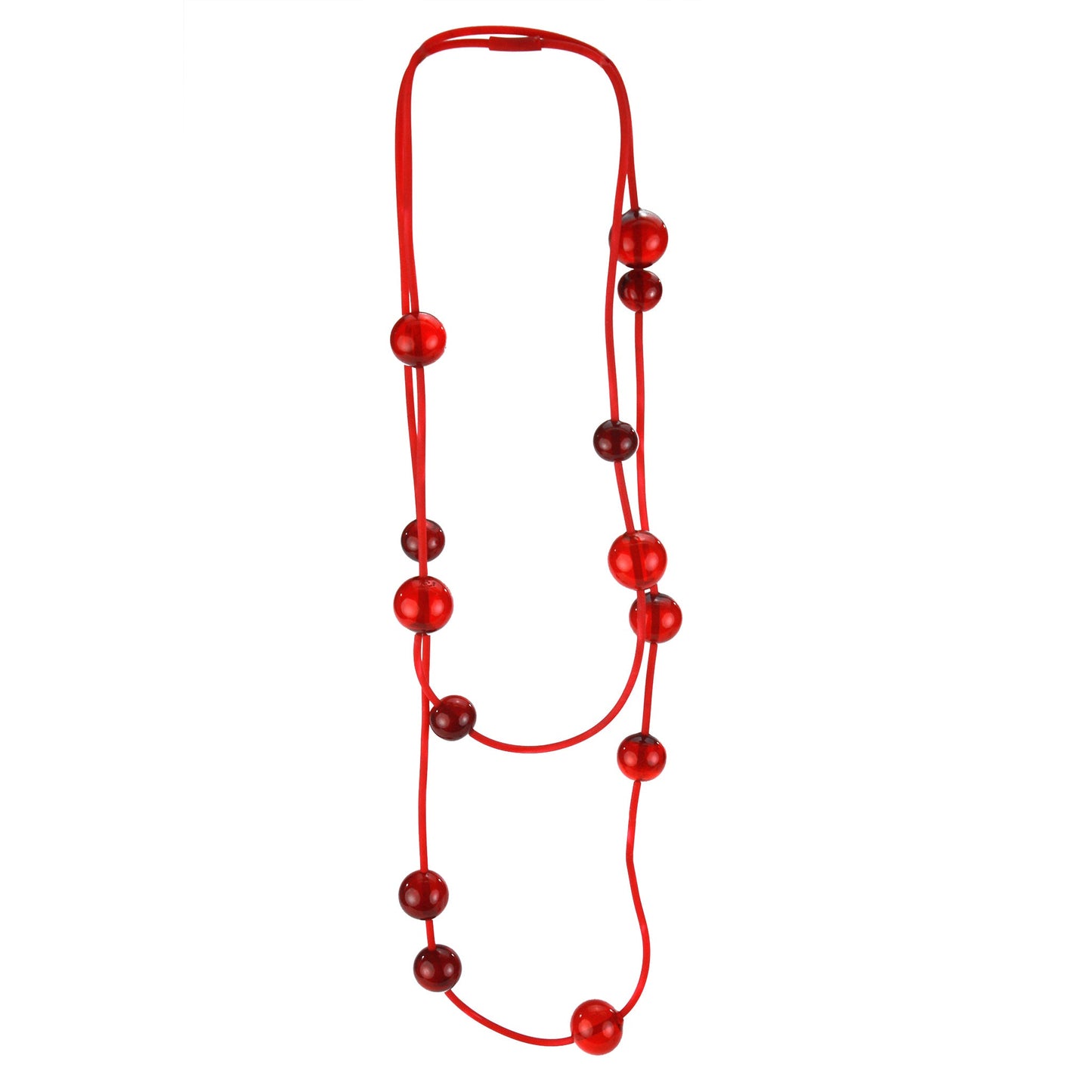 Orbit necklace -red