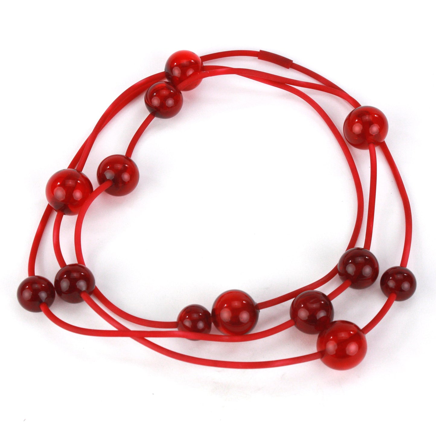 Orbit necklace -red