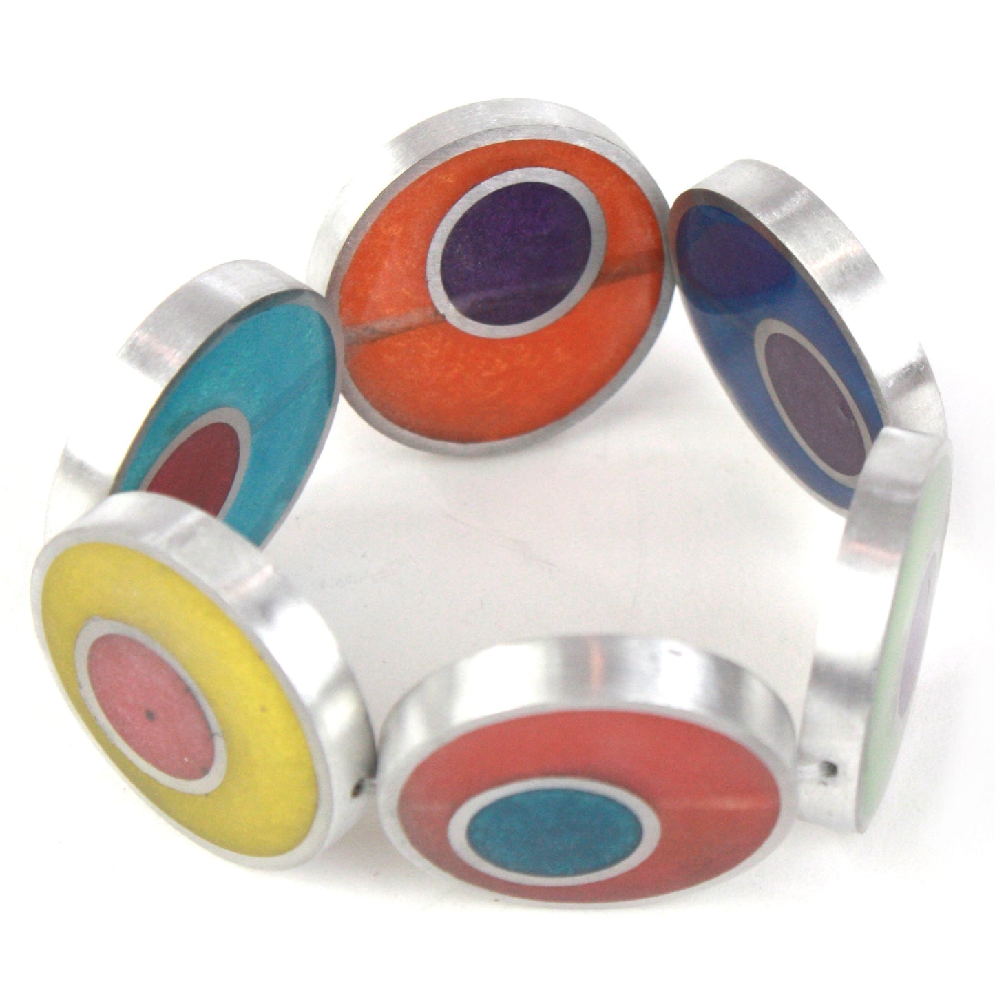 Resinique double circle bracelet - multi-color