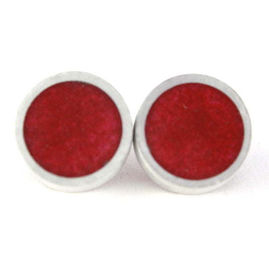 Resinique studs - ruby red