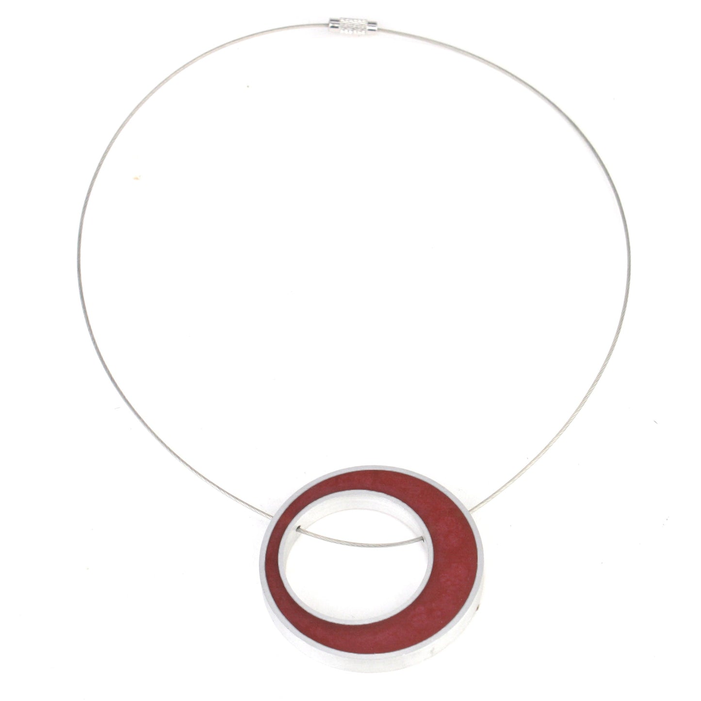 Solo spotlight necklace -ruby red