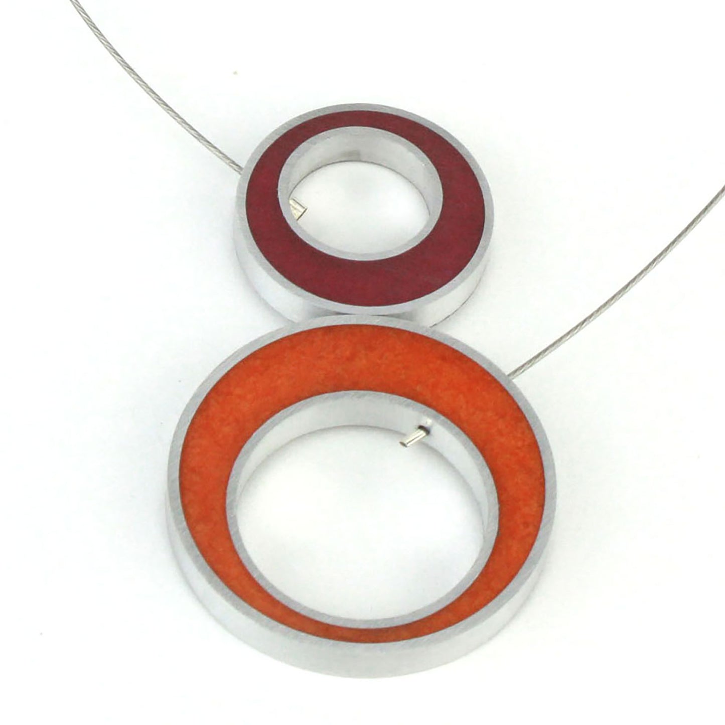 Duet Necklace -pink and orange/navy and seafoam