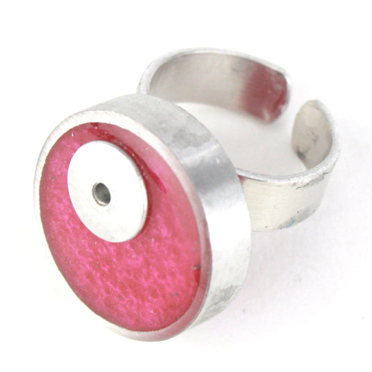 Resinique circle ring - pink