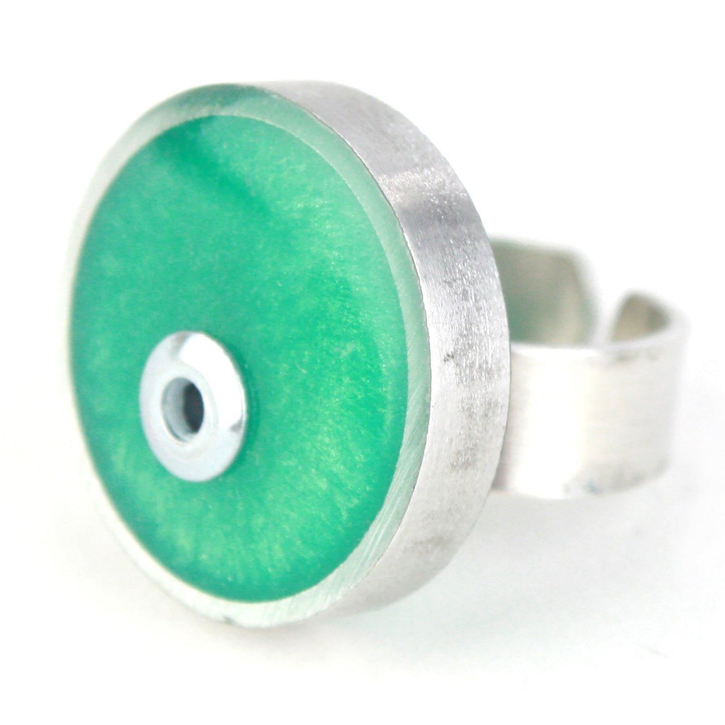 Resinique circle ring - seafoam