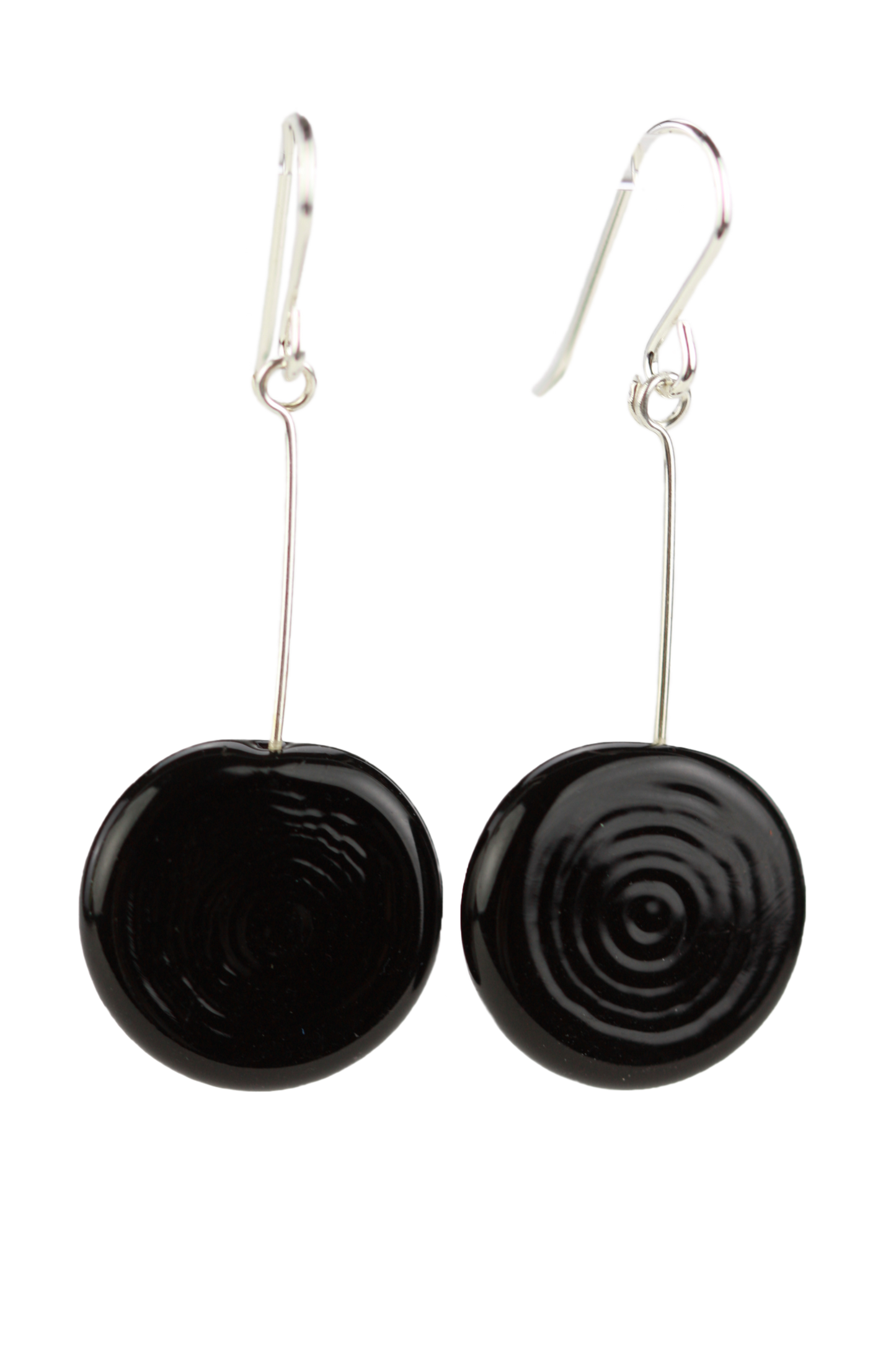 Tab earrings -black