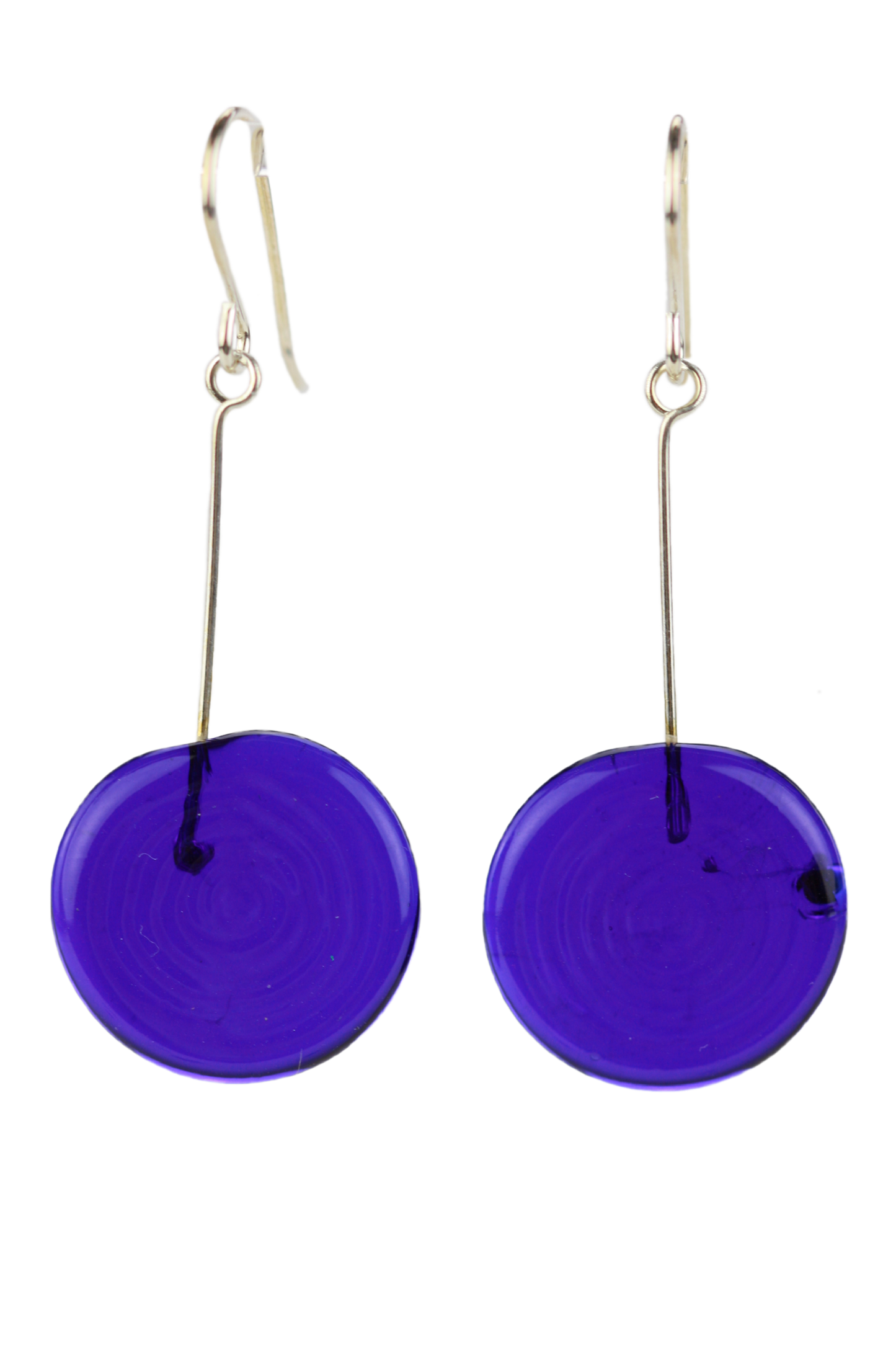 Tab earrings -cobalt blue