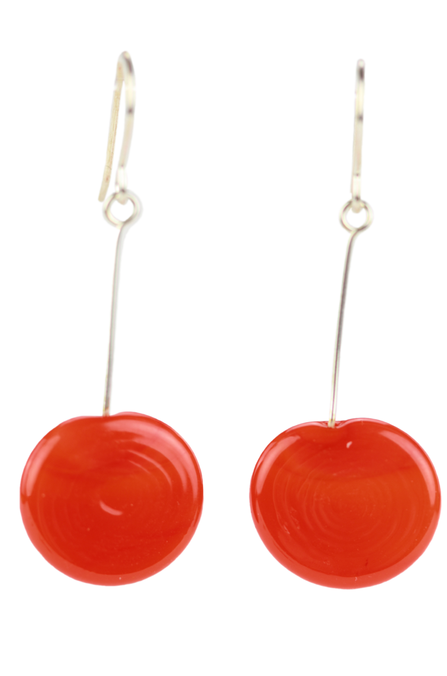 Tab earrings -orange