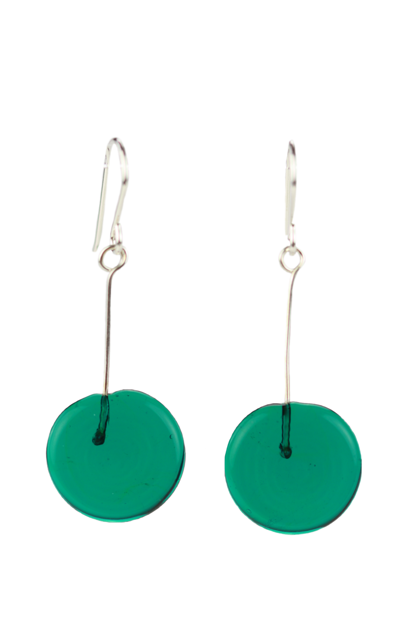 Tab earrings -teal